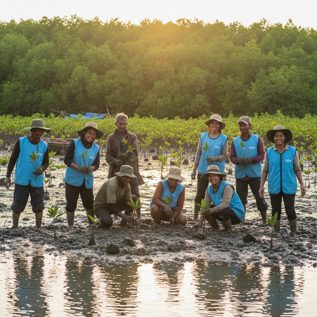 El Corredor Verde: ODV y Pescadores Restauran 5 Hectáreas de Manglar