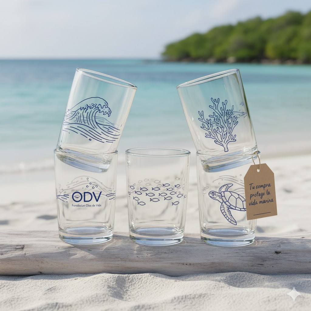 Set de Vasos Reutilizables "Olas de Vida"